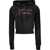 Versace Jeans Couture Cropped Sweatshirt With Logo BLACK