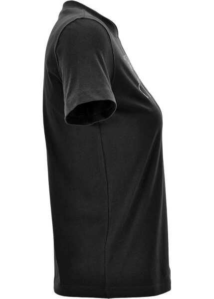 Tricouri Versace Jeans Couture T-Shirt With Logo And Rhinestones BLACK Femei (BM 19511783) 3