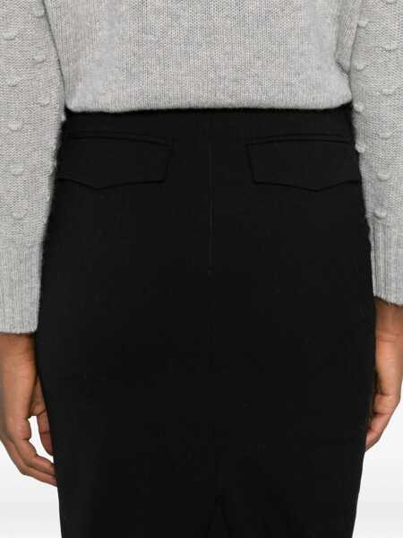 Fuste casual Thelatest Bree Midi Skirt BLACK Femei (BM 19511819) 5