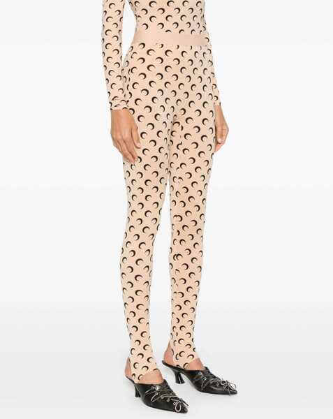 Pantaloni casual MARINE SERRE Moon Leggings YELLOW Femei (BM 19512191) 3