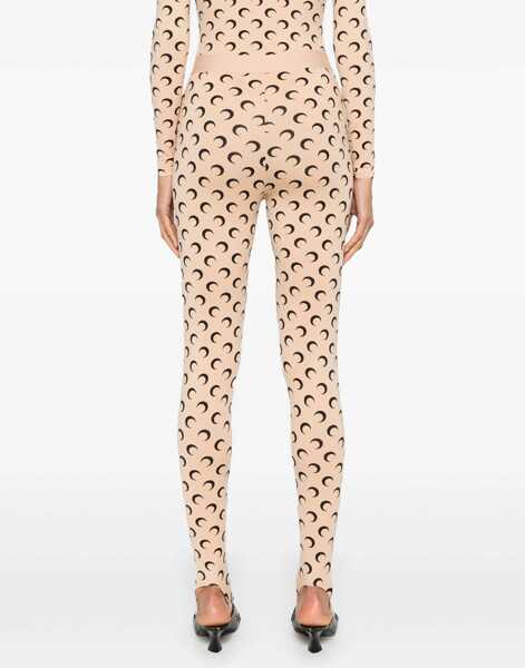 Pantaloni casual MARINE SERRE Moon Leggings YELLOW Femei (BM 19512191) 4