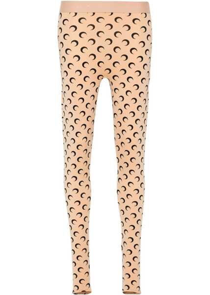 Pantaloni casual MARINE SERRE Moon Leggings YELLOW Femei (BM 19512191) 1