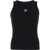 MARINE SERRE Ribbed Tank Top With Moon Logo BLACK