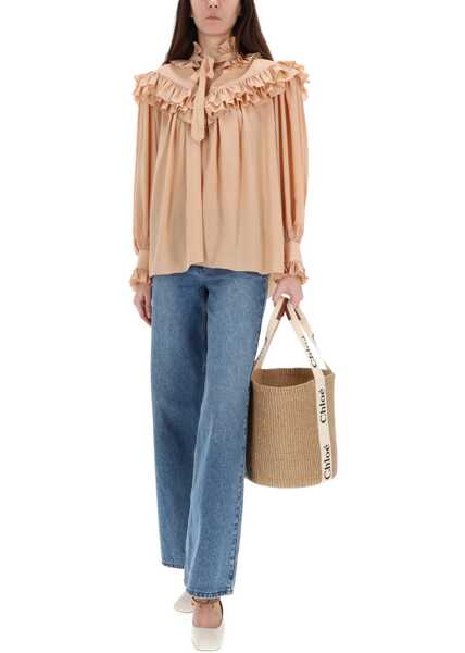Bluze Chloe Silk Shirt NUDE Femei (BM 19512269) 2