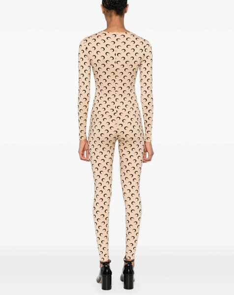 Salopete MARINE SERRE Moon Suit BEIGE Femei (BM 19512305) 4