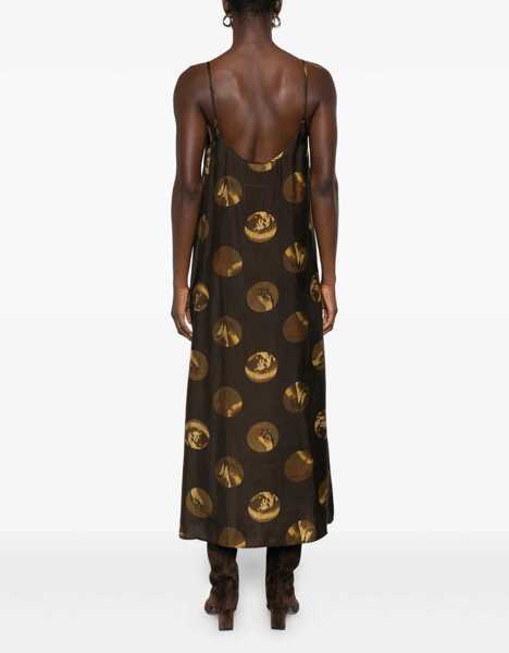 Rochii casual UMA WANG Anaya Midi Dress BROWN Femei (BM 19512314) 4