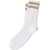 Brunello Cucinelli Waffle stitch cotton knit Socks BIANCO+BEIGE