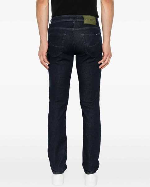 Blugi Jacob Cohen Nick Slim 5-Pocket Pants DARK BLUE Barbati (BM 19512572) 4