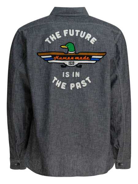 Camasi casual HUMAN MADE Chambray shirt Grey Barbati (BM 19512594) 2