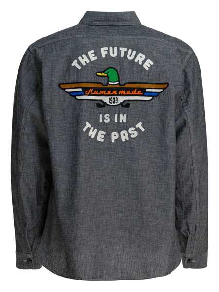 Camasi casual HUMAN MADE Chambray shirt Grey Barbati (BM 19512594) 3