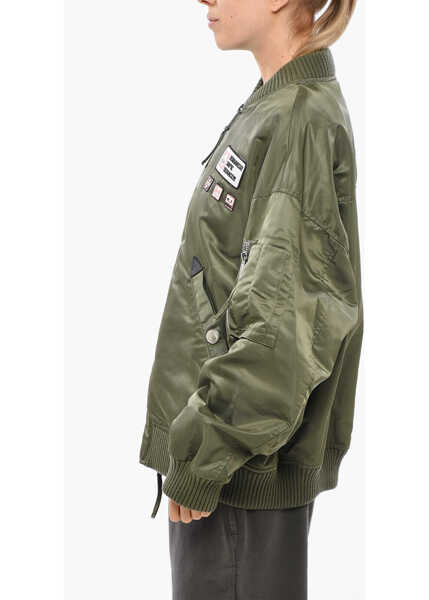 Bomber jacket DSQUARED2 Oversized Fit Game Service Nylon Bomber Jacket Military Green Femei (BM 19515707) 2