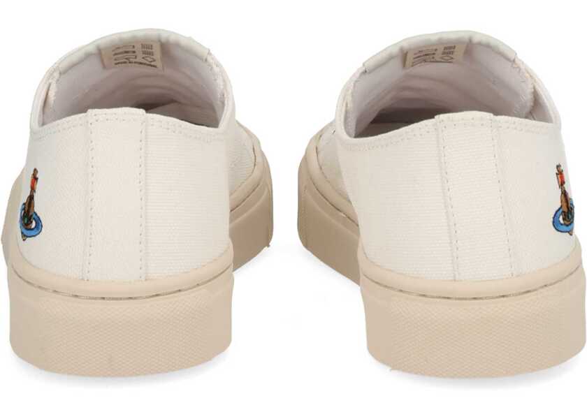 Sneakers Vivienne Westwood Low Top Plimsoll Sneaker WHITE Femei (BM 19515731) 4