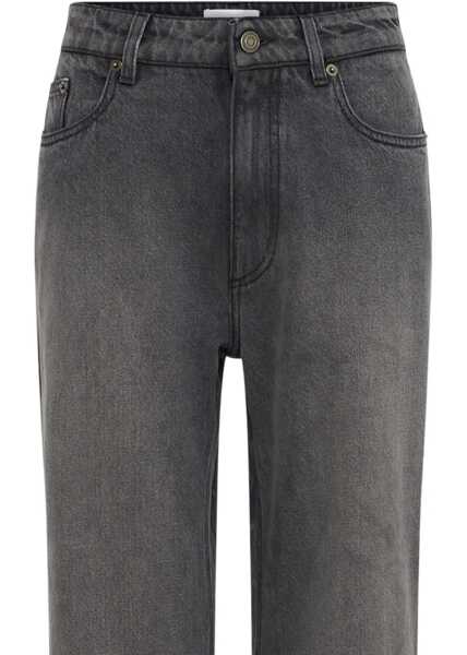 Blugi MARINE SERRE Moon Laser Grey Wash Denim High-Waist Flare Jeans DARK GREY Femei (BM 19518425) 2