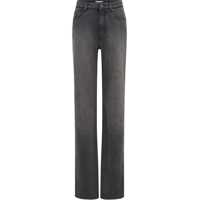 Blugi Moon Laser Grey Wash Denim High-Waist Flare Jeans Femei