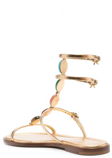 Balerini Gianvito Rossi Sandal Shanti 05 GOLD Femei (BM 19518458) 3