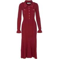 Rochii casual Self-Portrait Midi Dress With Collar