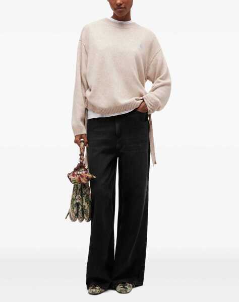 Pulovere Ganni Logo Sweater BEIGE Femei (BM 19518494) 2