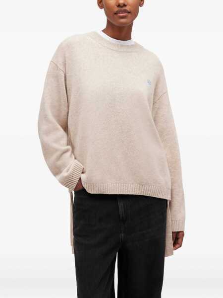 Pulovere Ganni Logo Sweater BEIGE Femei (BM 19518494) 3