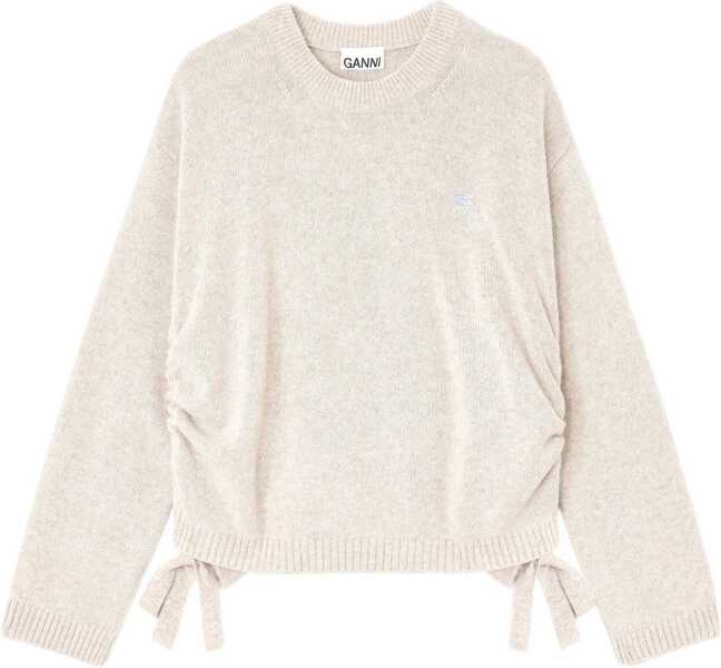 Pulovere Ganni Logo Sweater BEIGE Femei (BM 19518494) 1