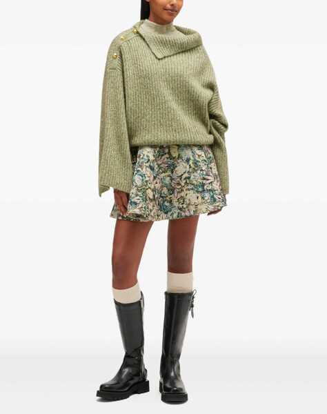 Pulovere Ganni Sweater With Side Button Closure GREEN Femei (BM 19518500) 2