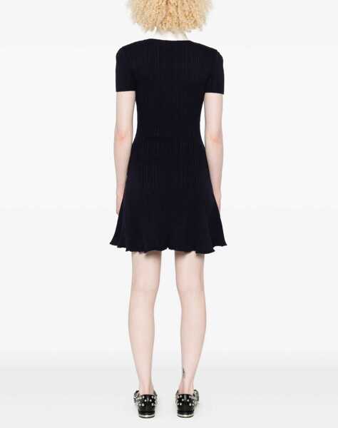 Rochii casual Self-Portrait Mini Dress With Contrasting Collar BLUE Femei (BM 19518506) 4