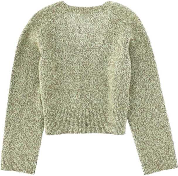 Pulovere Ganni V-Neck Sweater GREEN Femei (BM 19518542) 2