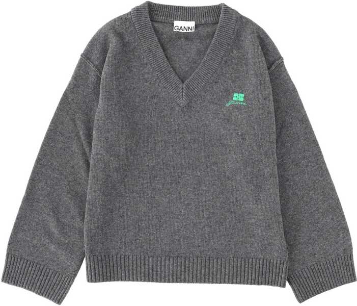 Pulovere Ganni Logo Sweater GREY Femei (BM 19518560) 1