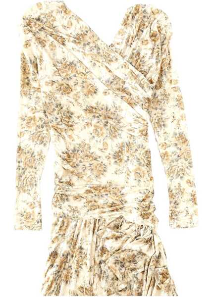 Rochii casual Ganni Long Dress With Print IVORY Femei (BM 19518566) 2