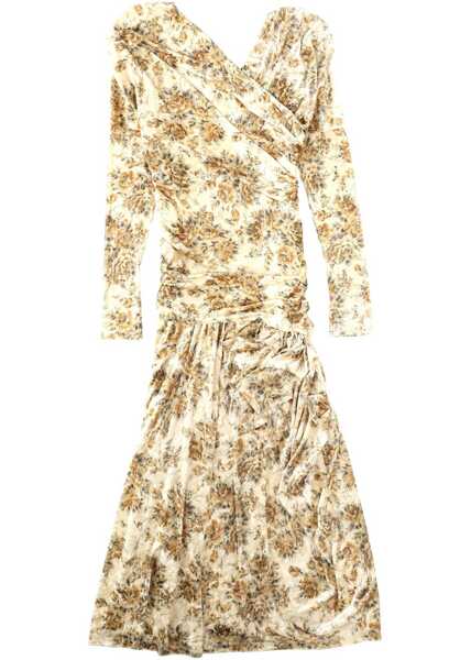 Rochii casual Ganni Long Dress With Print IVORY Femei (BM 19518566) 1