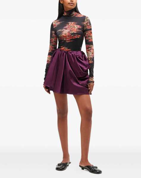 Fuste casual Ganni Miniskirt With Drape BORDEAUX Femei (BM 19518578) 2