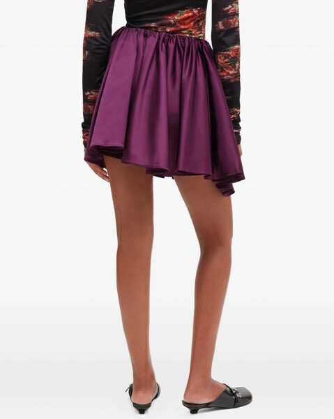 Fuste casual Ganni Miniskirt With Drape BORDEAUX Femei (BM 19518578) 4