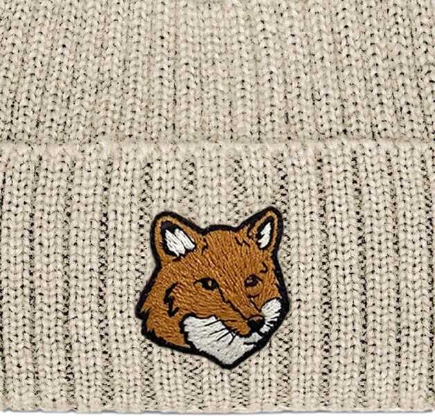 Sepci MAISON KITSUN Fox Head Cap BEIGE Barbati (BM 19518596) 2