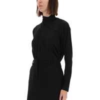 Imbracaminte Versace Jeans Couture Dama - Bluze Versace Jeans Couture Shirt With Draped Collar BLACK Femei (BM 19518602) - B-mall.ro