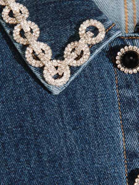 Rochii casual Self-Portrait Denim Crystal Mini Dress BLUE Femei (BM 19518635) 3