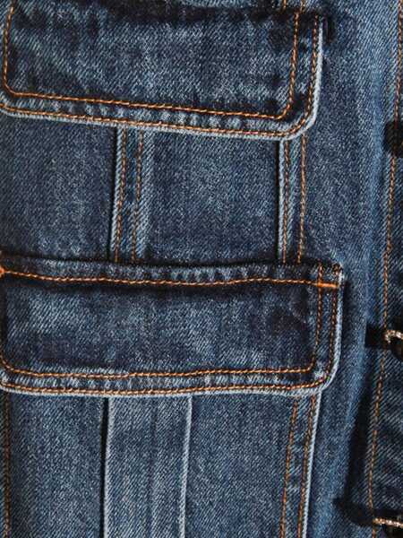 Rochii casual Self-Portrait Denim Crystal Mini Dress BLUE Femei (BM 19518635) 4