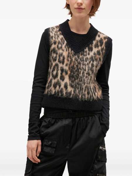 Veste casual Ganni Wool Vest. ANIMALIER Femei (BM 19518719) 3