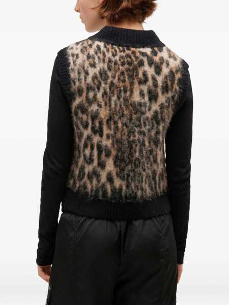 Veste casual Ganni Wool Vest. ANIMALIER Femei (BM 19518719) 4