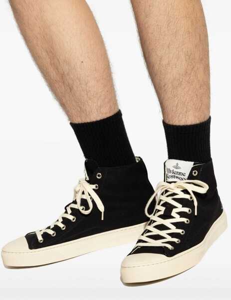 Sneakers Vivienne Westwood High Top Plimsoll Sneaker BLACK Barbati (BM 19521533) 5