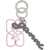 Ganni Keychain With Logo GREY
