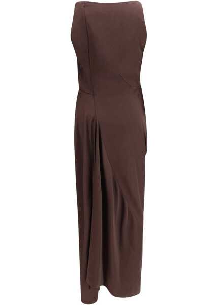 Rochii Vivienne Westwood Long Fond Dress CHOCOLATE BROWN Femei (BM 19521617) 2