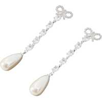 Cercei Dama - Cercei Self-Portrait Bow Pearl Droplet Earrings SILVER Femei (BM 19521620) - B-mall.ro