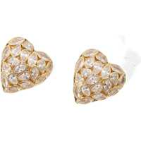 Cercei Embellished Heart Earrings Femei