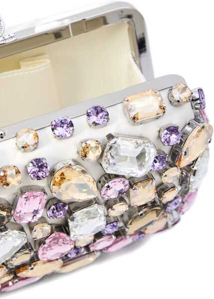 Genti plic Self-Portrait Multi Crystal Embellished Clutch Bag WHITE Femei (BM 19521629) 4