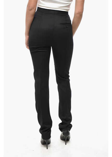Pantaloni casual Alexander McQueen 4-Pocketed Wool Pants With Knee Zips Black Femei (BM 19521644) 2