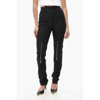 Pantaloni casual 4-Pocketed Wool Pants With Knee Zips Femei