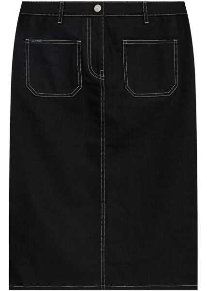 Fuste casual COURRGES Denim A-Line Skirt With Visible Stitchings Black Femei (BM 19521647) 1