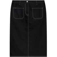Fuste casual Denim A-Line Skirt With Visible Stitchings Femei