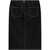 COURRÈGES Denim A-Line Skirt With Visible Stitchings Black