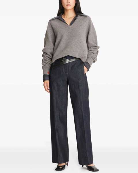 Blugi drepti Tory Burch 4-Pocketed Straight Leg Dark Washed Denims Blue Femei (BM 19521653) 2