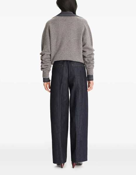 Blugi drepti Tory Burch 4-Pocketed Straight Leg Dark Washed Denims Blue Femei (BM 19521653) 3